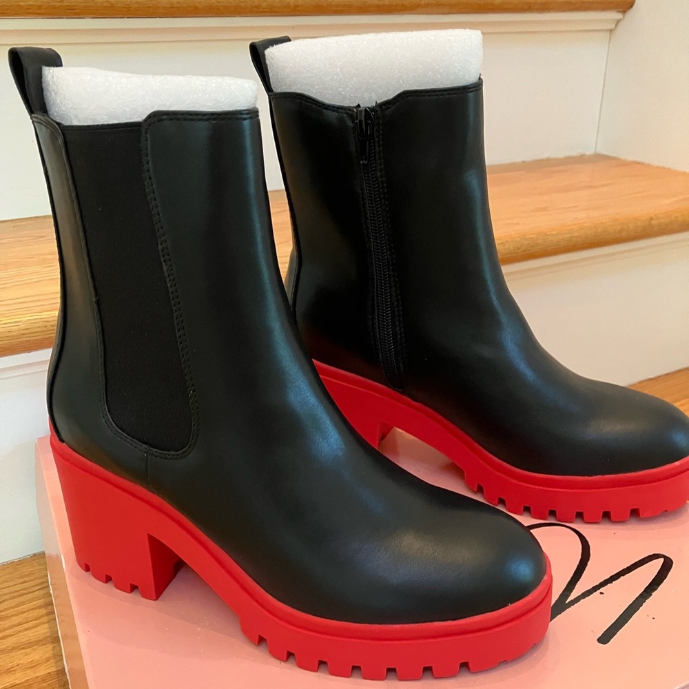 Wild Pair Brooklan black red bottom Chelsea boots Similar style on Sorel boots.